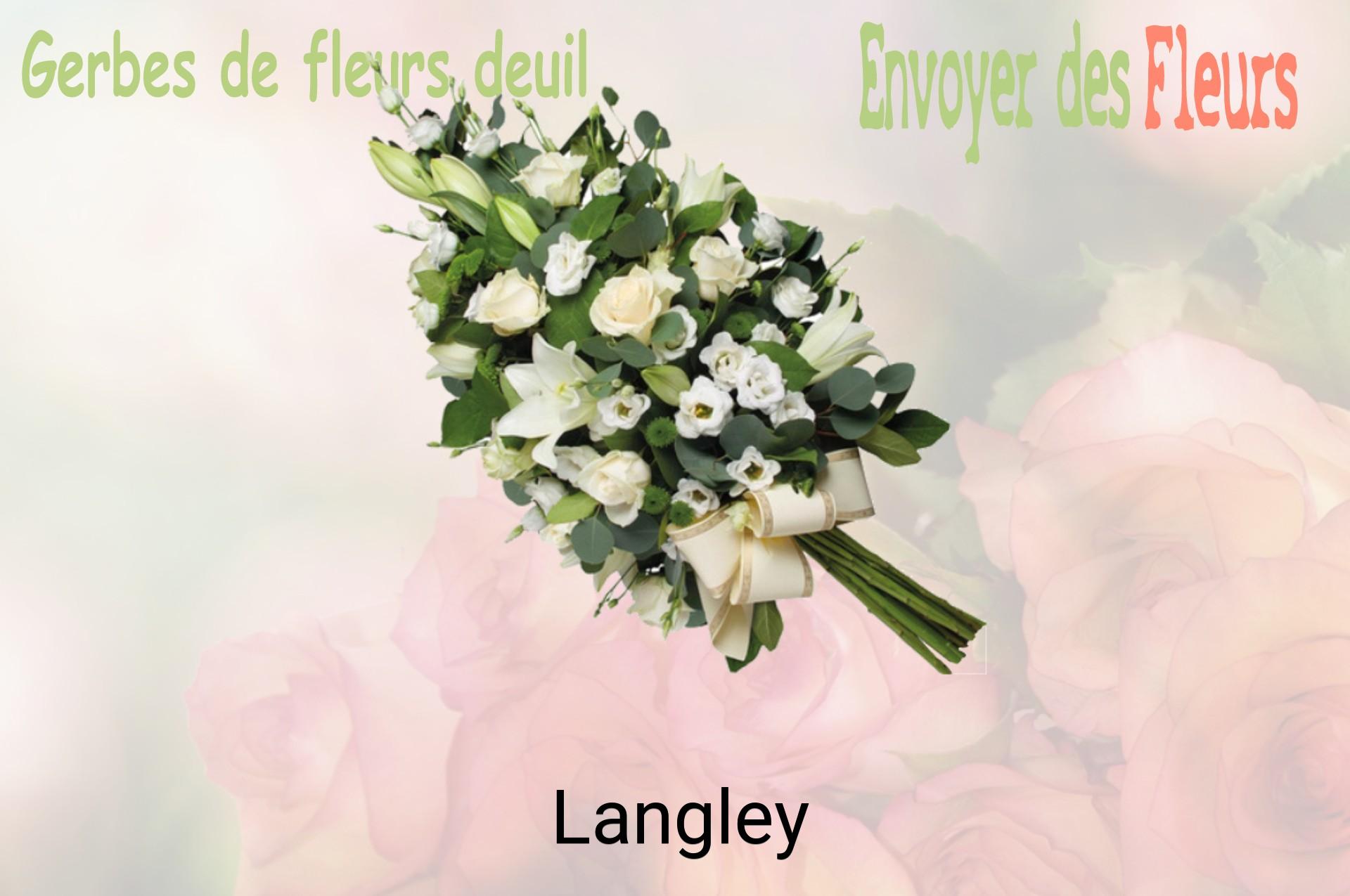 Gerbe de fleurs de deuil livrée à Langley